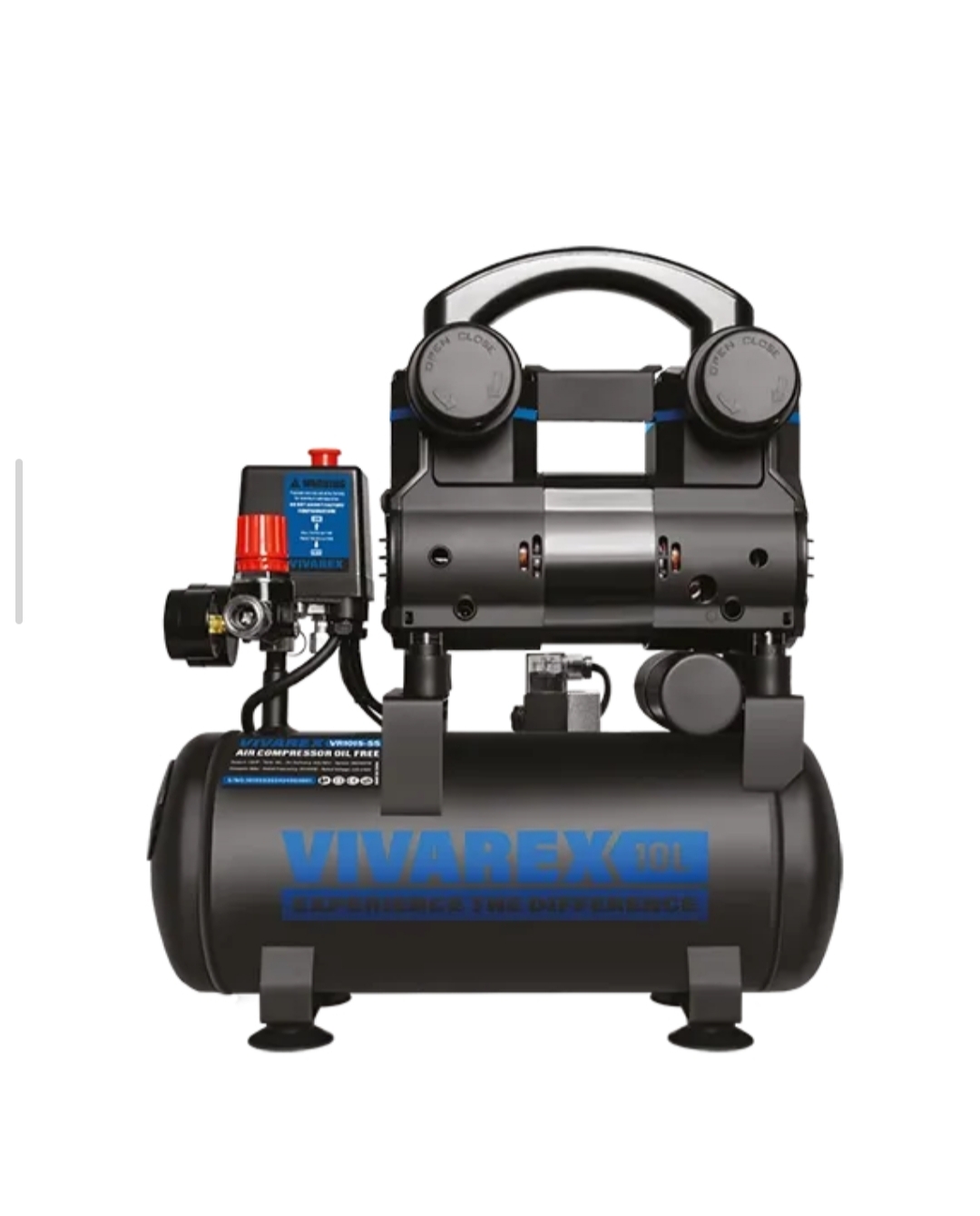 کمپرسور باد ویوارکس مدل VR1015-SS ظرفیت ۱۰ لیتر بدون روغن سایلنت